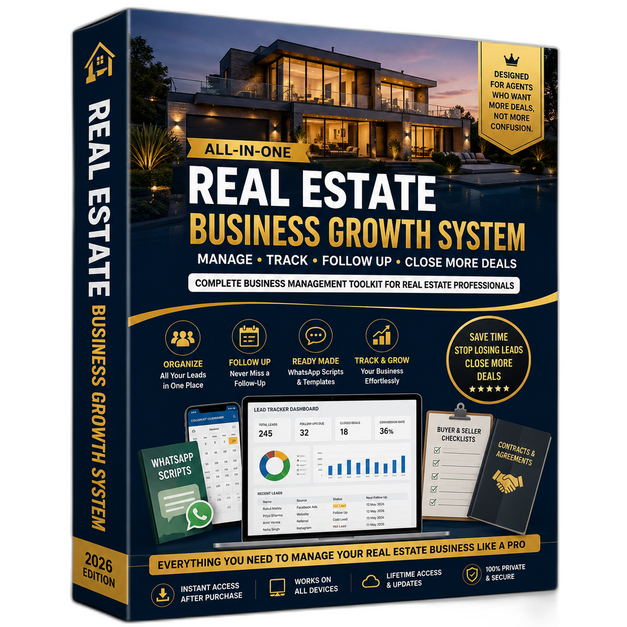 Real Estate Business Management System digital product box